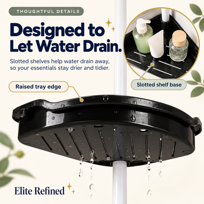4-Tier Adjustable Tension-Pole Shower Caddy Organizer