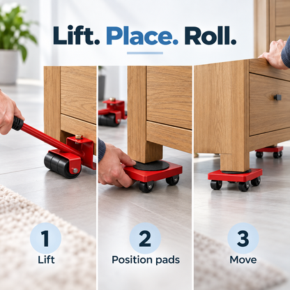 Heavy Furniture Lifter & 360° Mover Roller Kit