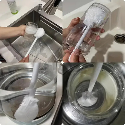 360° Silicone Bottle Brush – Foldable & Deep Clean