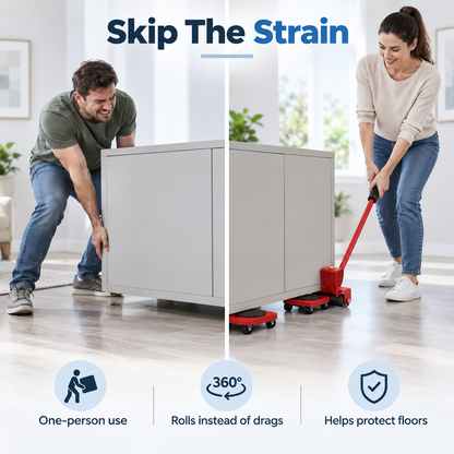 Heavy Furniture Lifter & 360° Mover Roller Kit