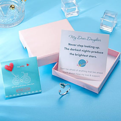 💙 My Dear Daughter Ring — A Message She’ll Carry Forever