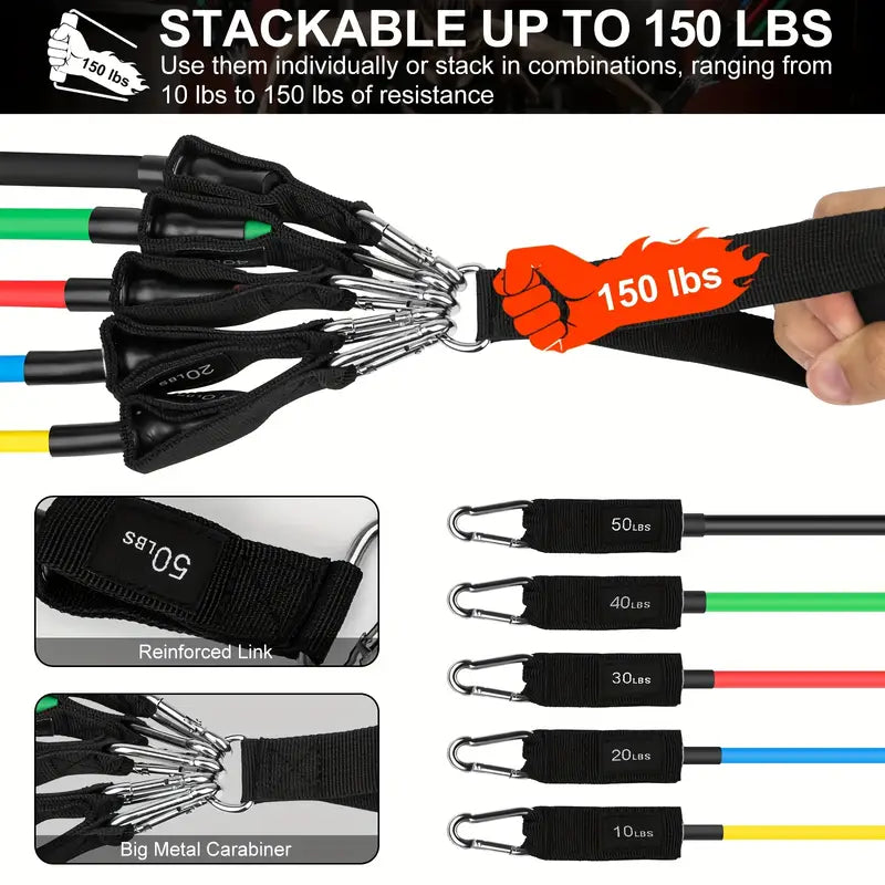 Elite Resistance Band Set – 11-in-1 Home Gym Kit