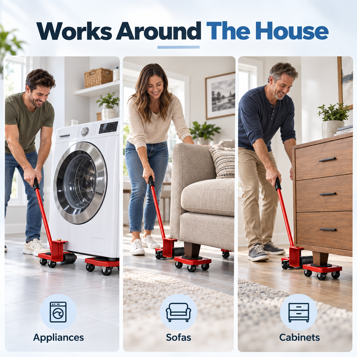Heavy Furniture Lifter & 360° Mover Roller Kit