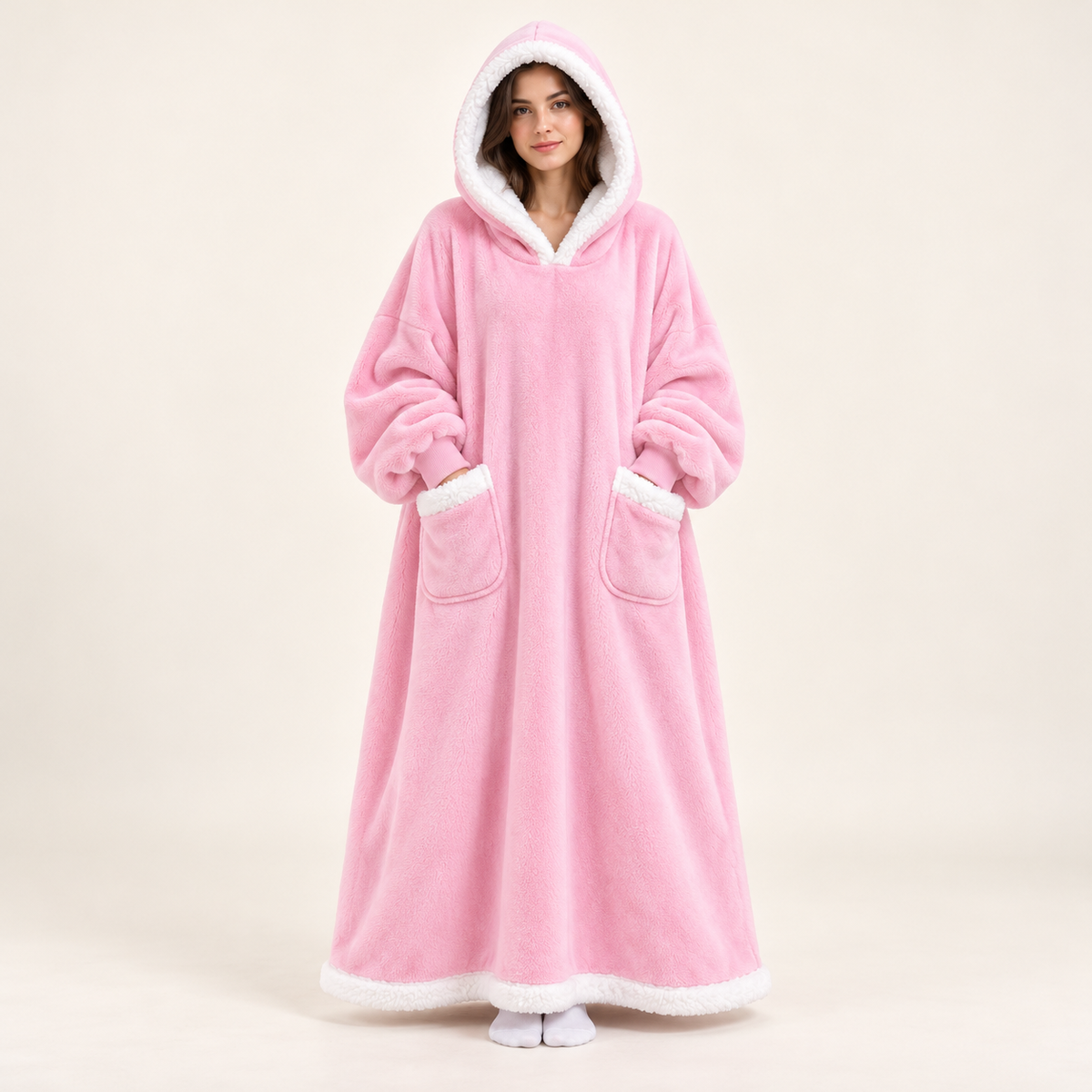 Oversized Fleece Wearable Blanket Hoodie