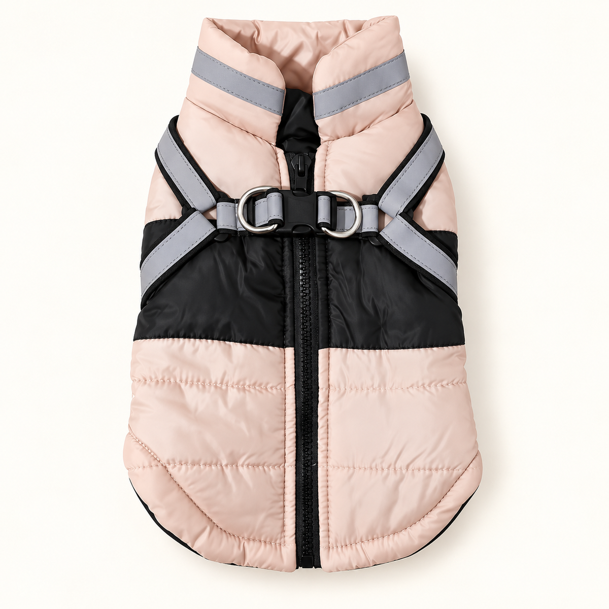 Reflective Harness-Ready Winter Dog Coat