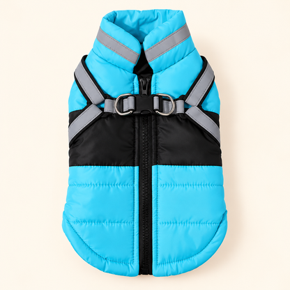 Reflective Harness-Ready Winter Dog Coat