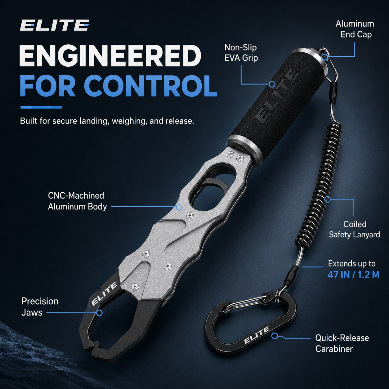 2-in-1 Fish Gripper + Built-In Scale