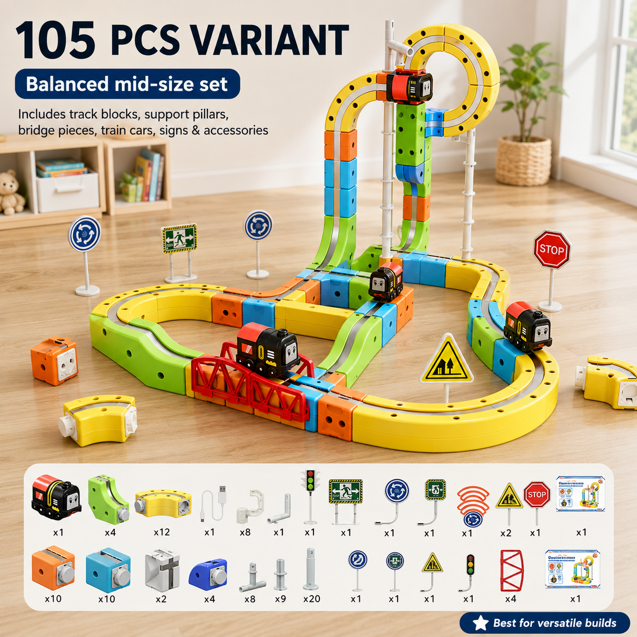 Elite Magnetic Monorail Block Set
