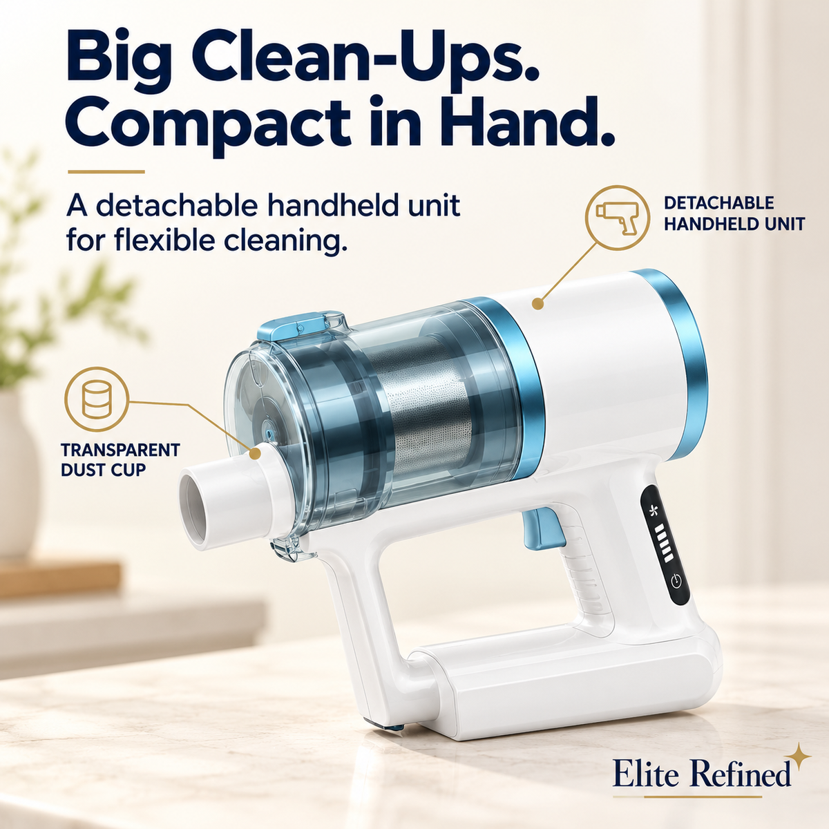 Blossom QCVC01 4-in-1 Cordless Stick Vacuum — 25 kPa