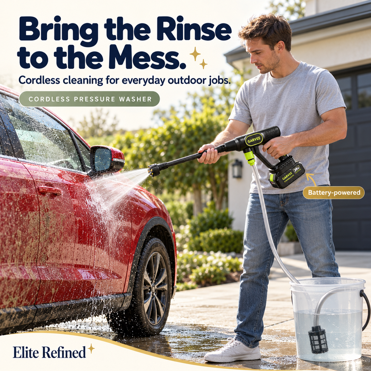 320 PSI Cordless Portable Pressure Washer — 20V Brushless