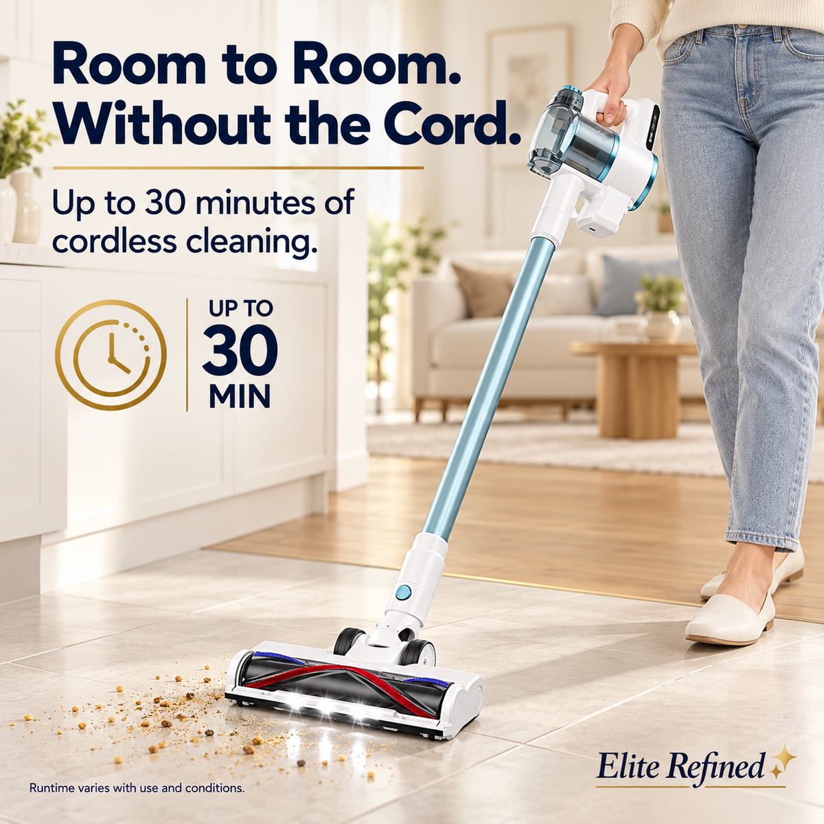 Blossom QCVC01 4-in-1 Cordless Stick Vacuum — 25 kPa