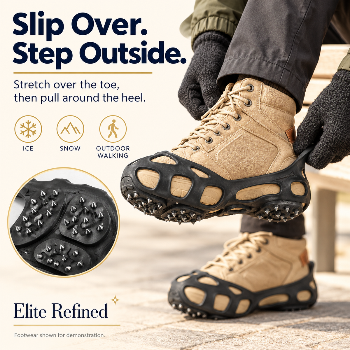 30-Tooth Snow & Ice Traction Shoe Cleats