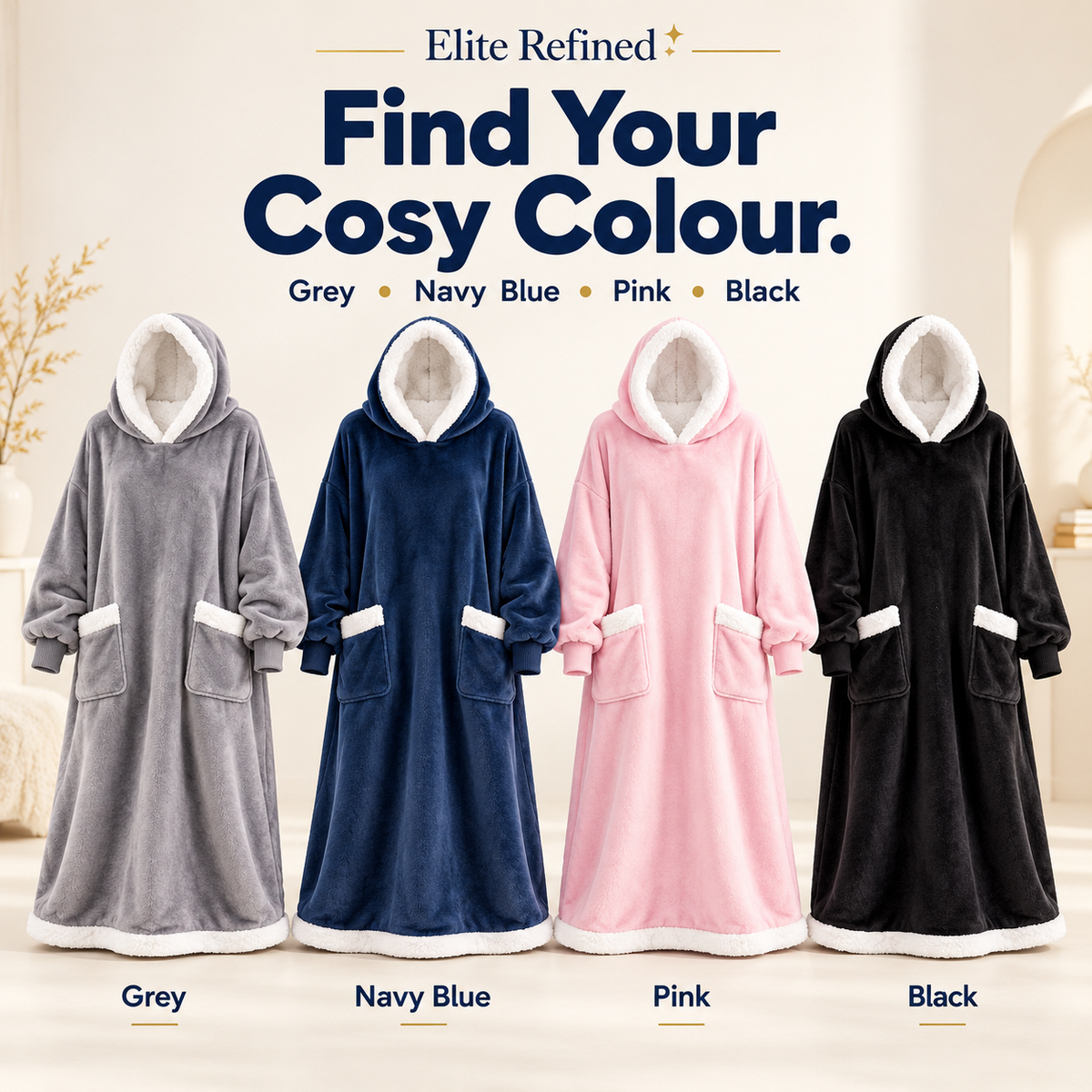 Oversized Fleece Wearable Blanket Hoodie