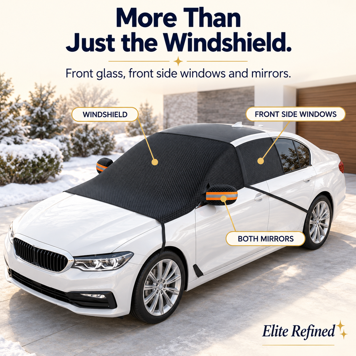 Magnetic Windshield Snow & Frost Cover