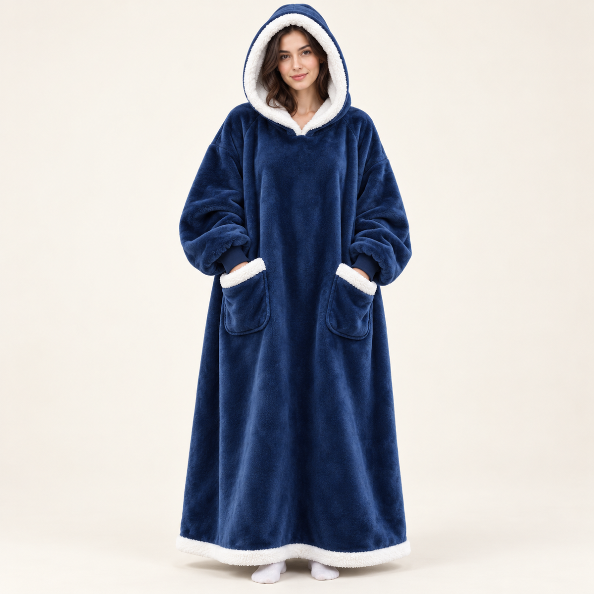 Oversized Fleece Wearable Blanket Hoodie