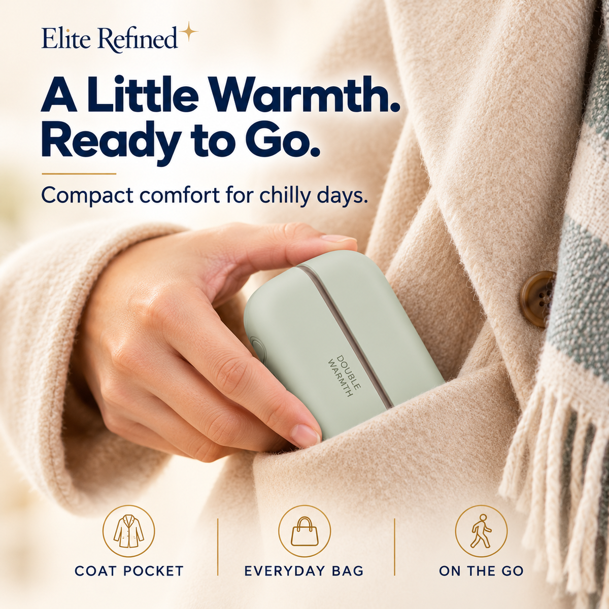 Magnetic Rechargeable Hand Warmers — 2-Piece Winter Set