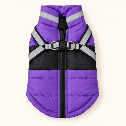 Reflective Harness-Ready Winter Dog Coat
