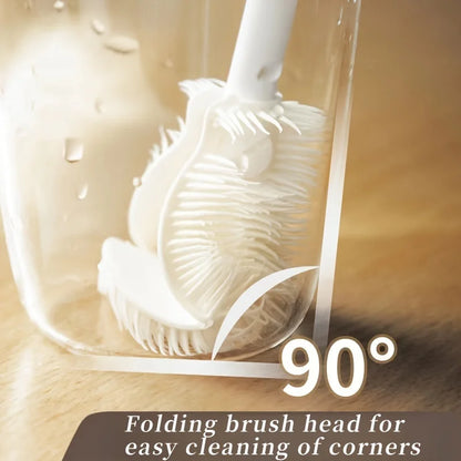 360° Silicone Bottle Brush – Foldable & Deep Clean