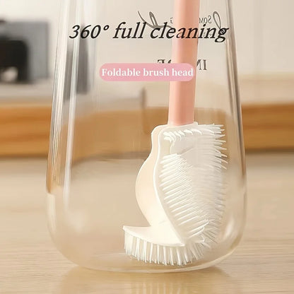 360° Silicone Bottle Brush – Foldable & Deep Clean