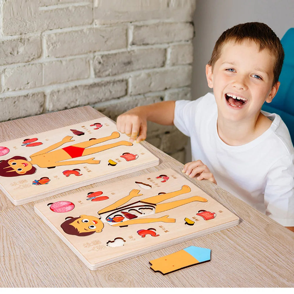 Montessori Human Body Puzzle for Kids