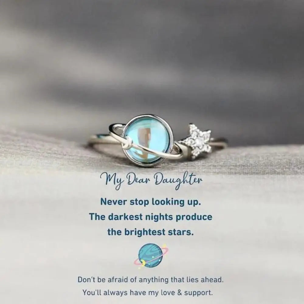 💙 My Dear Daughter Ring — A Message She’ll Carry Forever