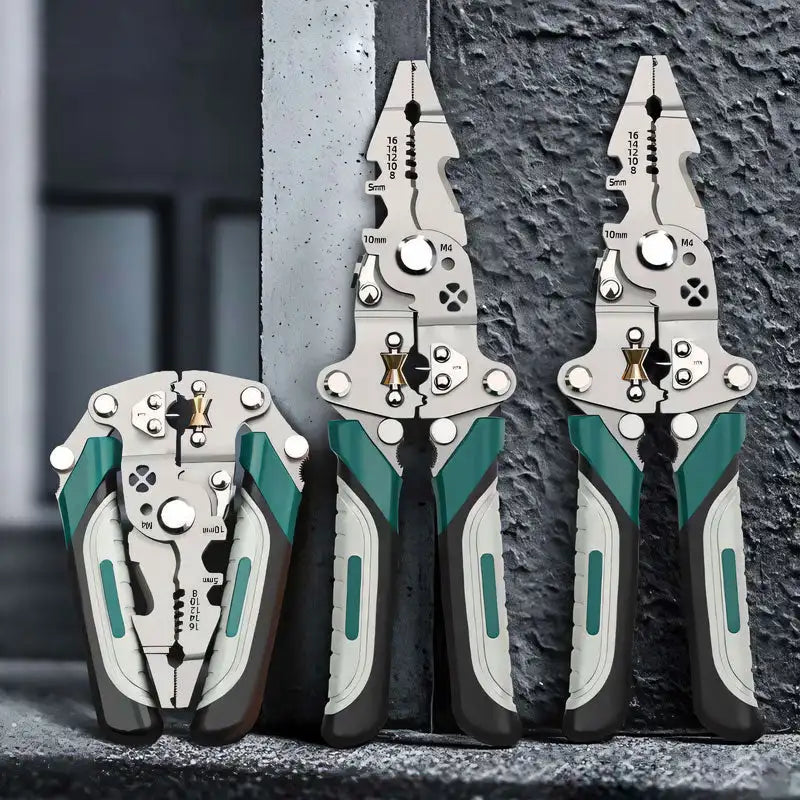 Multifunctional Foldable Wire Stripper, Cutter, and Crimper Tool