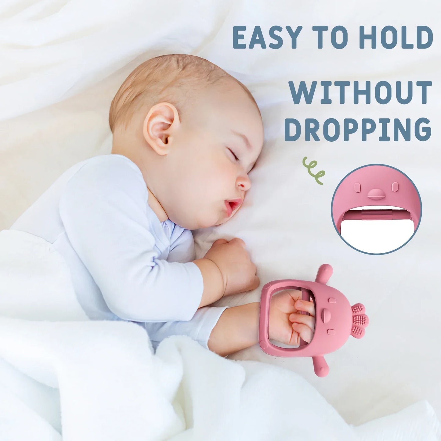 Elite Silicone Baby Teether Toy — Soft Food-Grade Teether for Infants