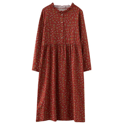 Florence Floral Cotton-Linen Maxi Dress