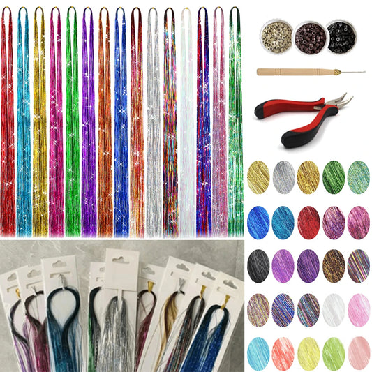 Hair Tinsel Clip-In Kit — Instant Sparkle, Zero Damage