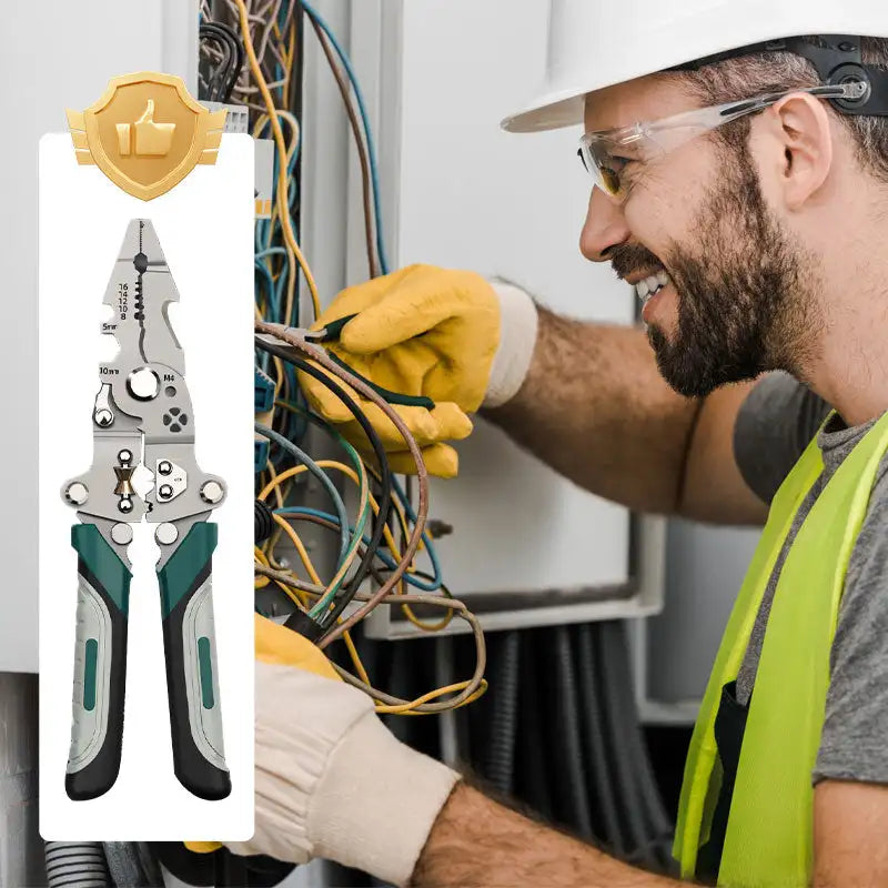 Multifunctional Foldable Wire Stripper, Cutter, and Crimper Tool