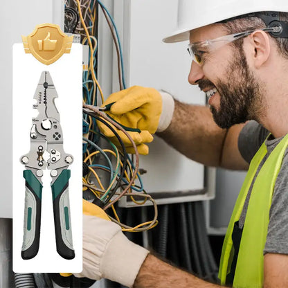 Multifunctional Foldable Wire Stripper, Cutter, and Crimper Tool