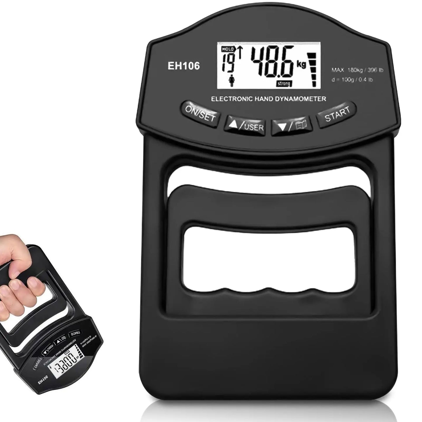 Digital Grip Strength Tester (396 lbs / 180 kg)