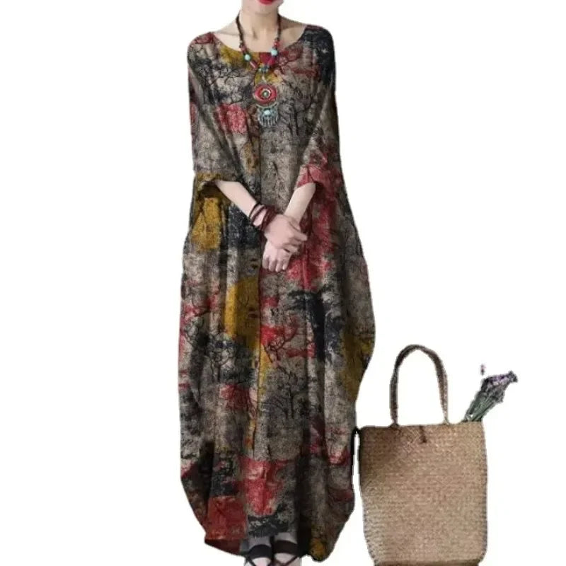Sienna Printed Boho Maxi Dress