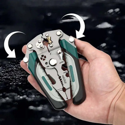 Multifunctional Foldable Wire Stripper, Cutter, and Crimper Tool