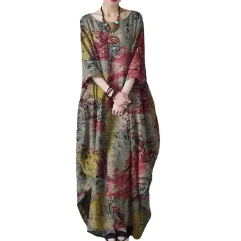 Sienna Printed Boho Maxi Dress
