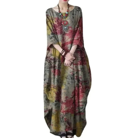 Sienna Printed Boho Maxi Dress