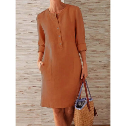 Harper Vintage Button Tunic Dress