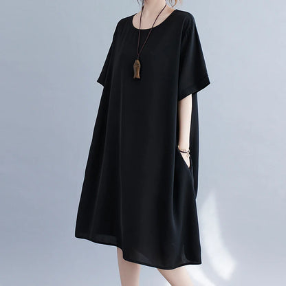 June Relaxed Cotton Midi Dress