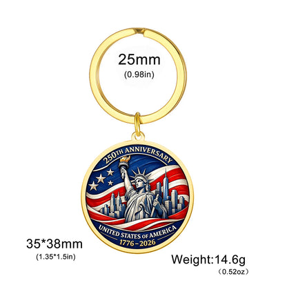 250th Anniversary USA Commemorative Keychain