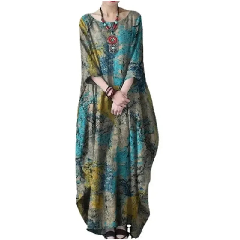 Sienna Printed Boho Maxi Dress