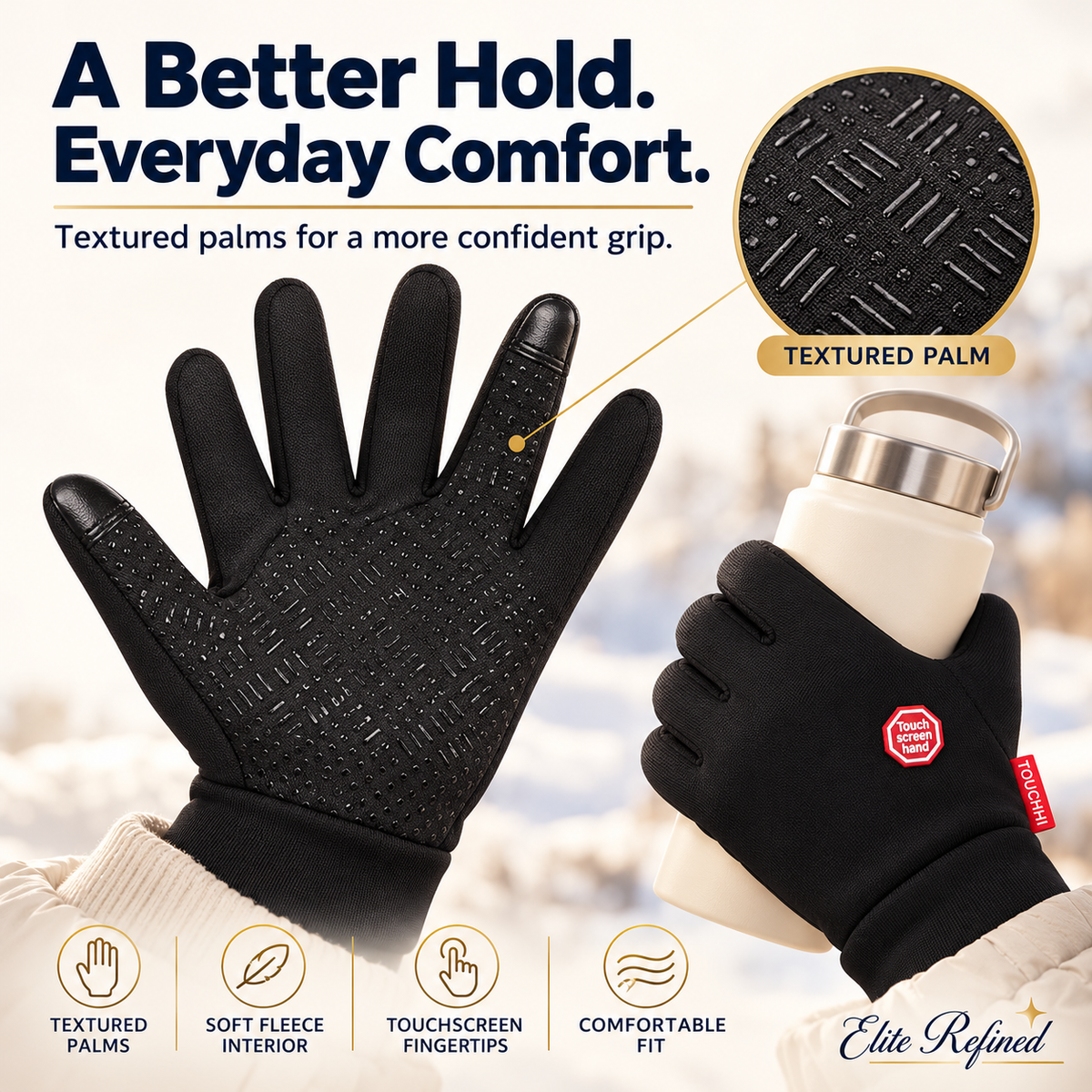 USB Heated Touchscreen Winter Gloves