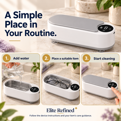 Portable Ultrasonic Jewelry & Eyeglasses Cleaner