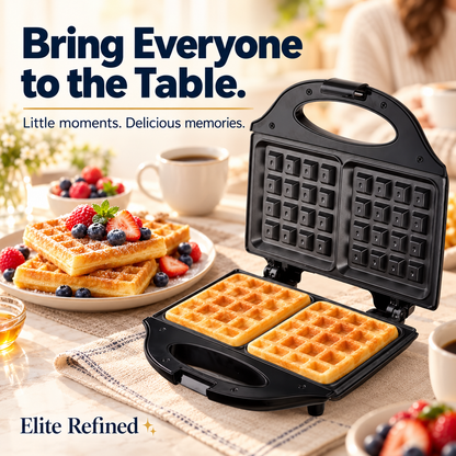 Mini Electric Waffle Maker for Quick Breakfast Treats