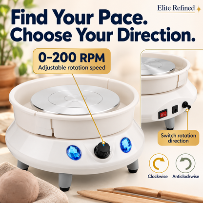 200 RPM Mini Electric Pottery Wheel for DIY Clay Crafts