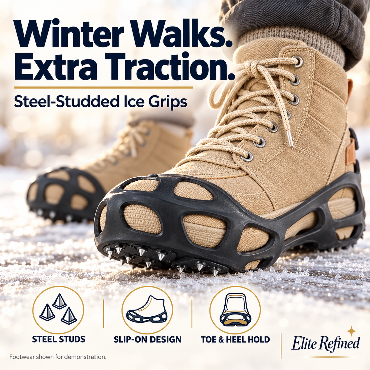 30-Tooth Snow & Ice Traction Shoe Cleats