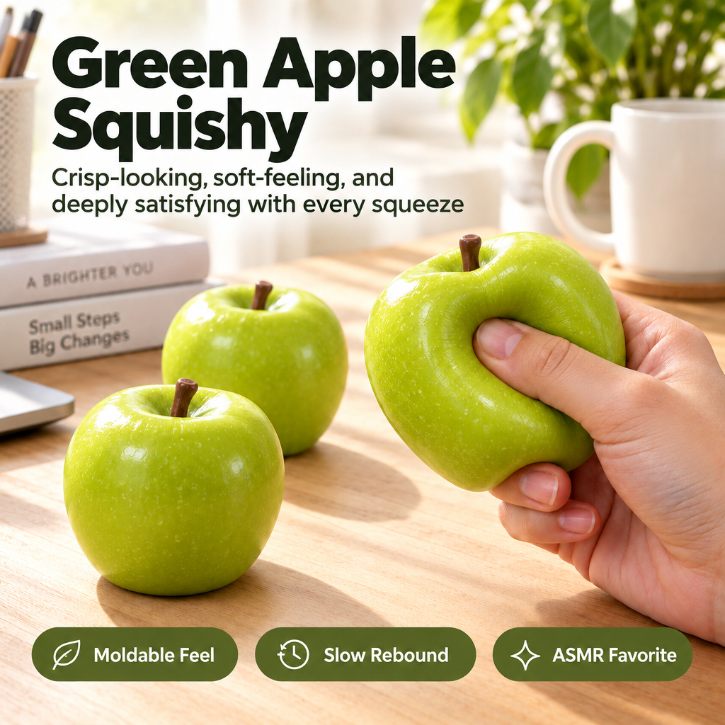 Green Apple Squishy - squeeze action