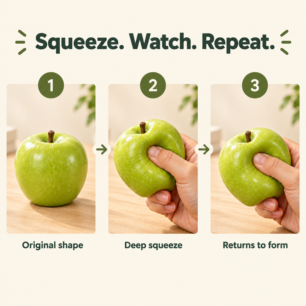 Green Apple Squishy - squeeze and rebound