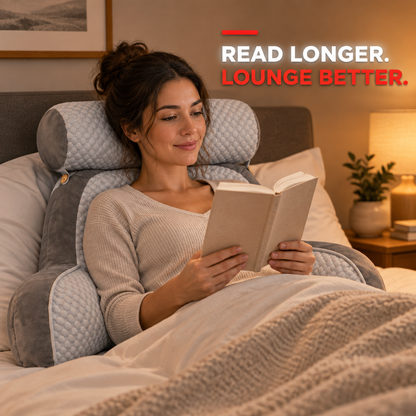 Back and neck support pillow reading lifestyle image