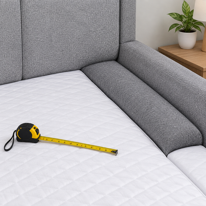 Bed gap filler pillow measurement context
