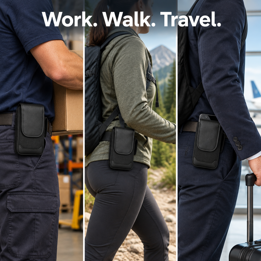 Universal Belt Phone Holster - real use